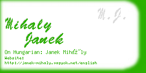 mihaly janek business card